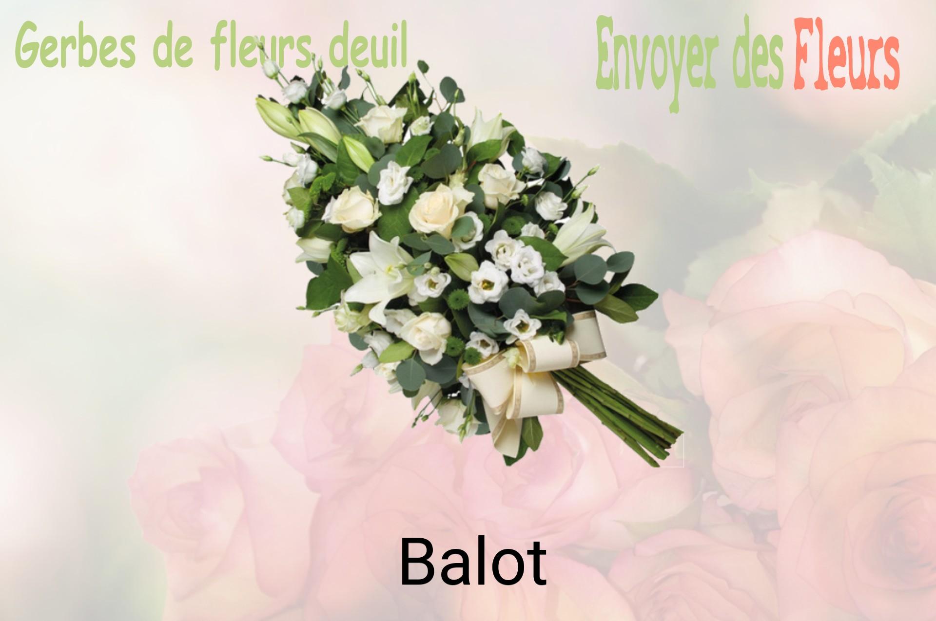 Gerbe de fleurs de deuil livrée à Balot